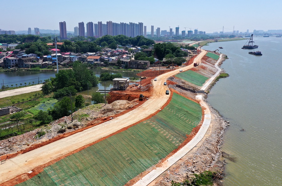 望城区湘江东岸堤防建设有序推进-湖南省人民政府门户网站